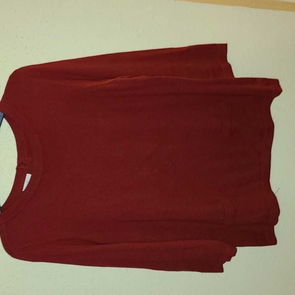 Talbots, Pullover Sweater, Faux pockets and one Button Closure.